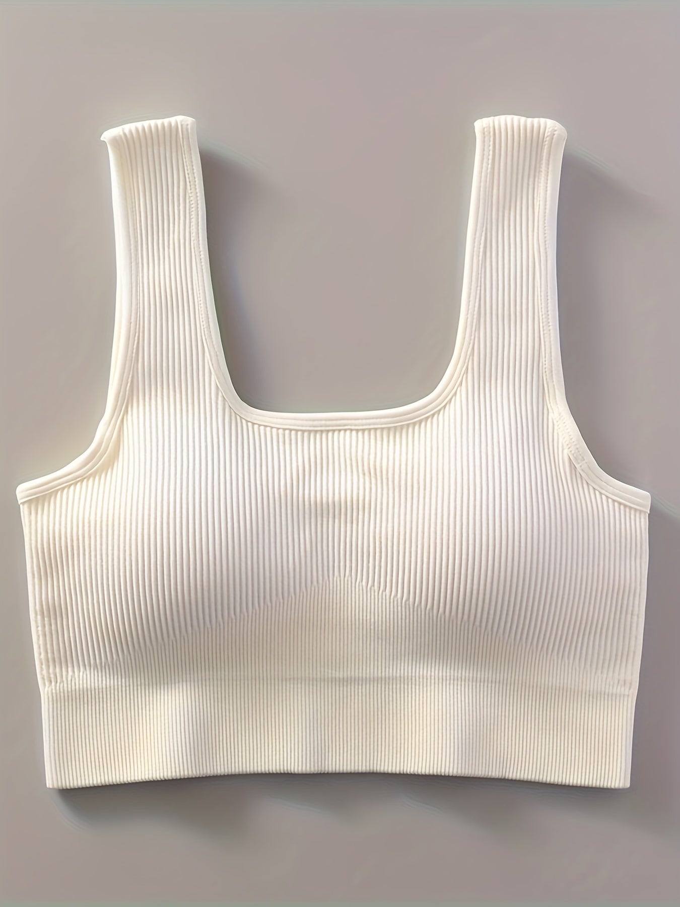 Women's Ribbed U Neck Sports Bra & Shorts Set for Yoga & Fitness