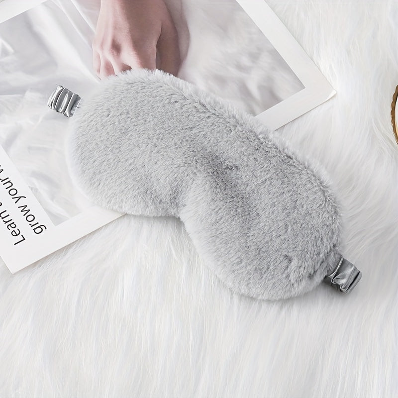 Plush Soft Eye Mask Blackout Comfy Blindfold Travel Rest Night Shift Nap