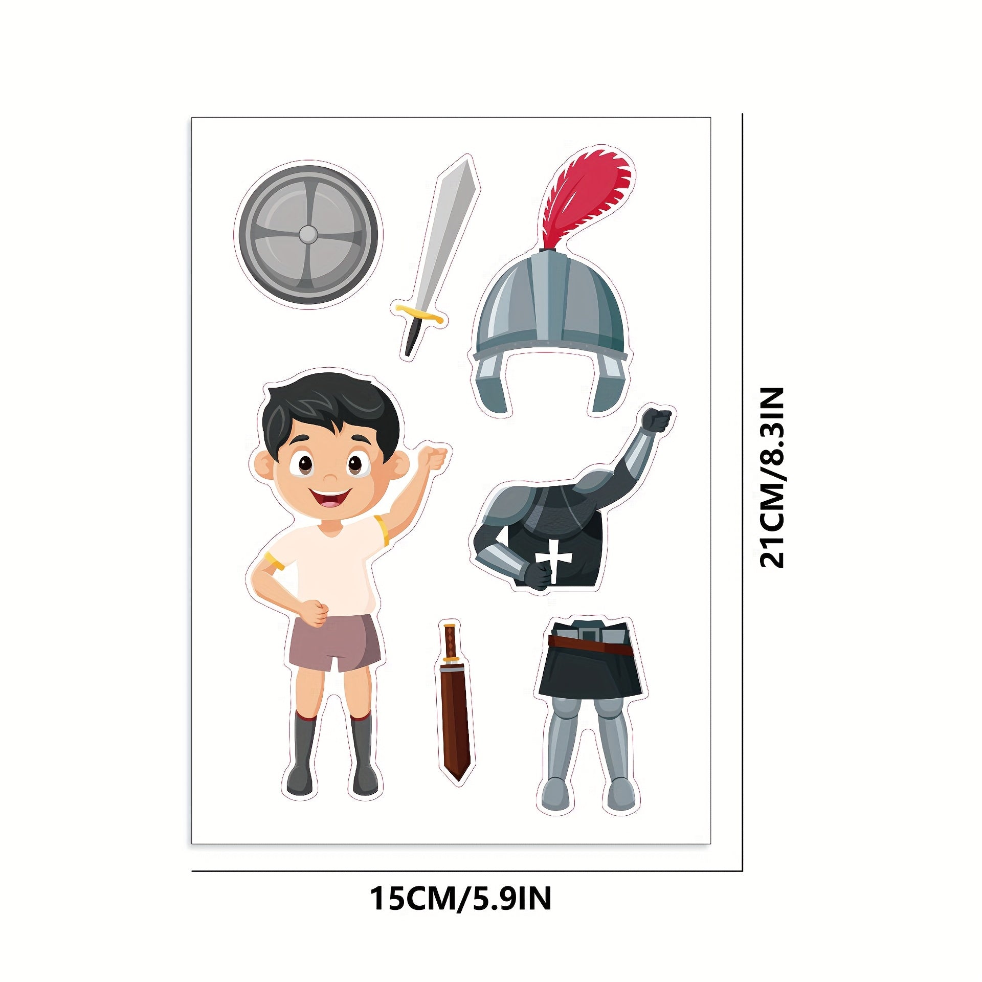 Knight of Armor Home Stickers DIY Dress Up Holiday Party Gift