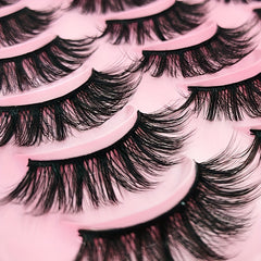 20 Pairs Faux Mink Lashes Fluffy Natural False Eyelashes Long 3D Cat Lashes