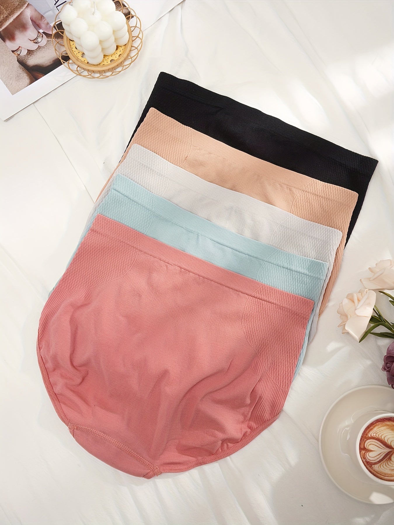 5pcs Comfy Stretchy Intimates Panties Women's Lingerie