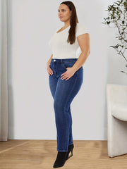 Solid High Rise Stretch Jeans