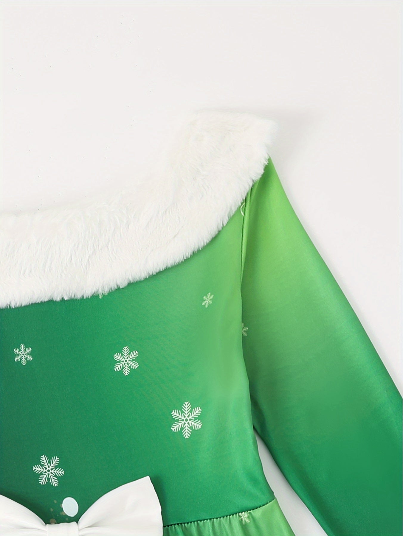 Girls Christmas Tree Print Dress Casual Holiday Gift