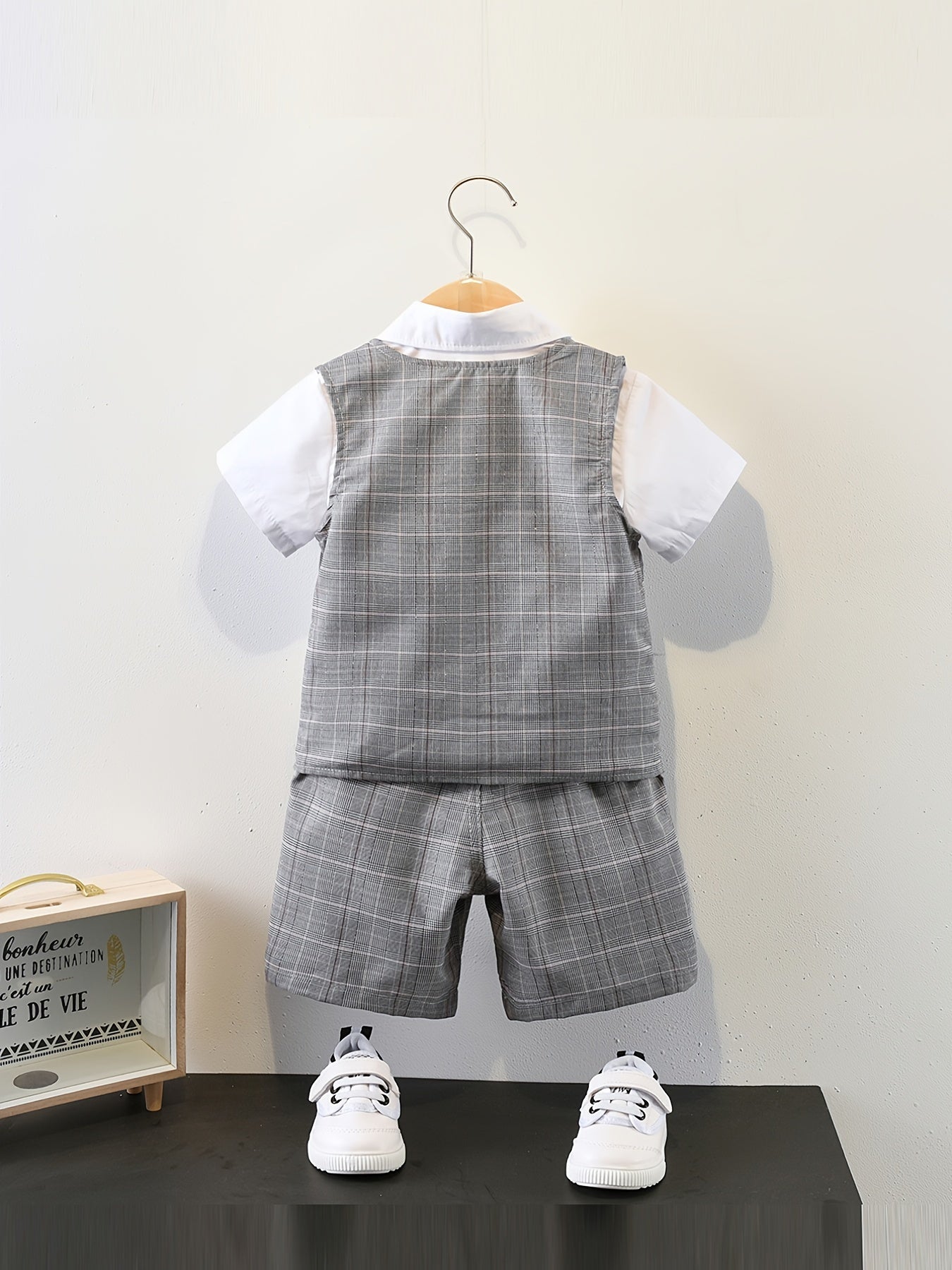 Boys Gentleman Outfit Short Sleeve Set for Wedding Party