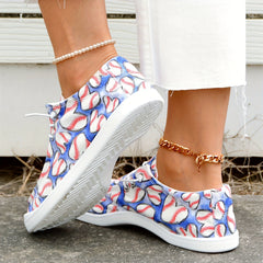 Women's Lightweight Casual Flat Sports Baseball Sneakers