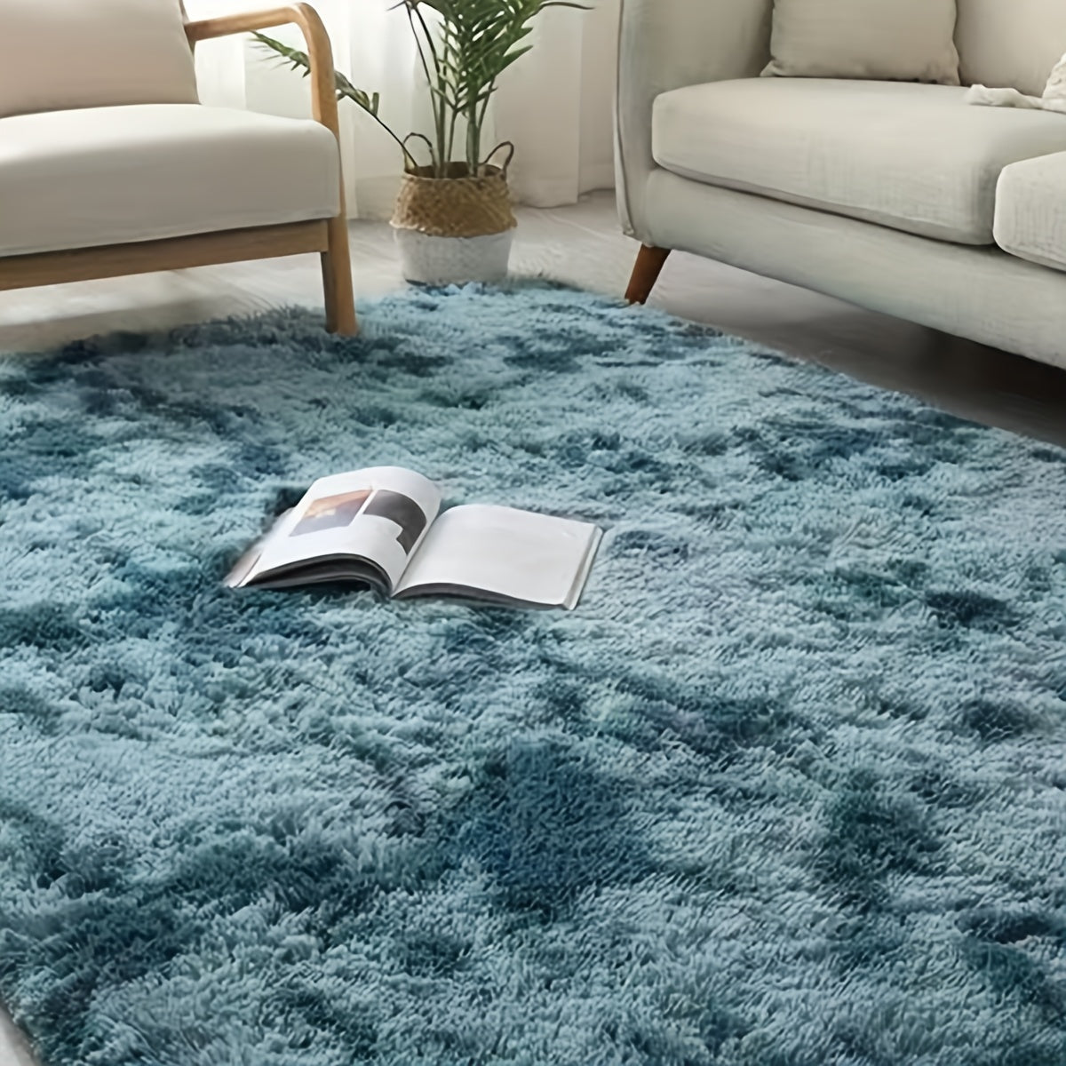 Soft Silk Wool Fabric Rug 62.99x90.55 Inches 160x230cm