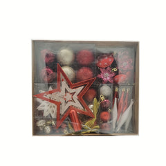 58pcs Christmas Balls Ornaments Xmas Tree Decoration Gift Balls