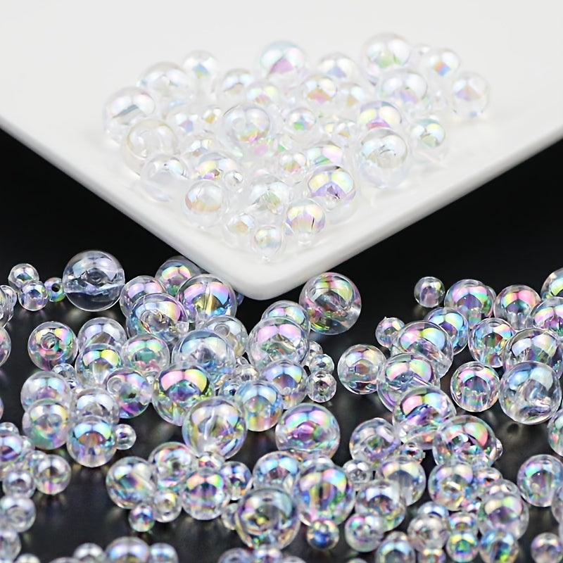 4 6 8 10mm ABS Pearl Transparent Beads Diy Jewelry Material