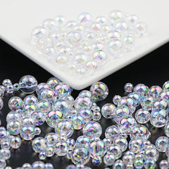 4 6 8 10mm ABS Pearl Transparent Beads Diy Jewelry Material