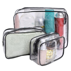 Waterproof Travel Makeup Bag Set Transparent Durable Storage Cosmetics
