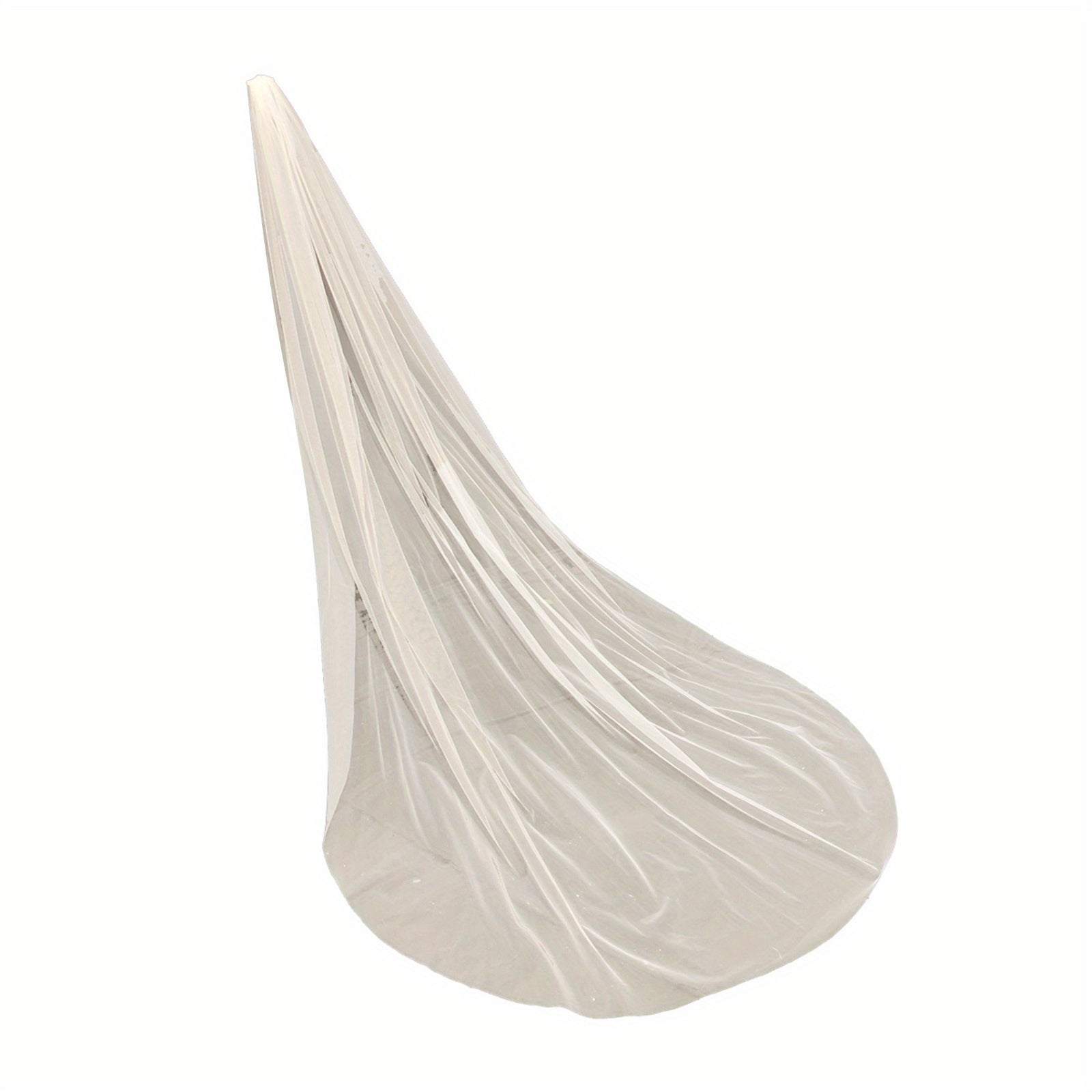 Women's Long Tulle Wedding Veil with Tiaras Sheer Flowing Train