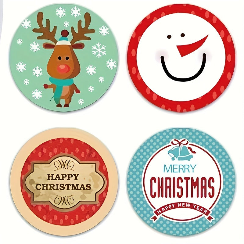 500pcs Christmas Snowman Reward Stickers Self-adhesive Toys Label