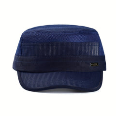 Breathable Mesh Army Cap Unisex Casual Flat Top Cadet Hat