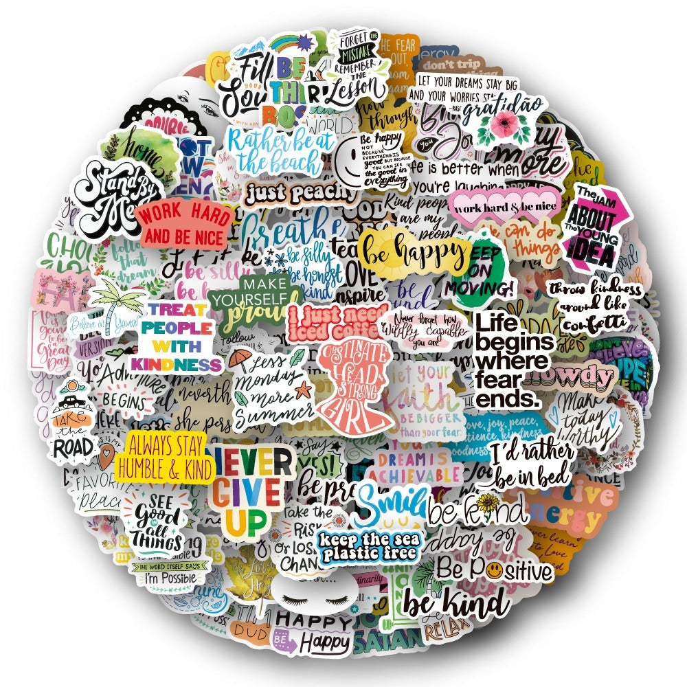 200pcs Inspirational Words Stickers Motivational Quote Vinyl