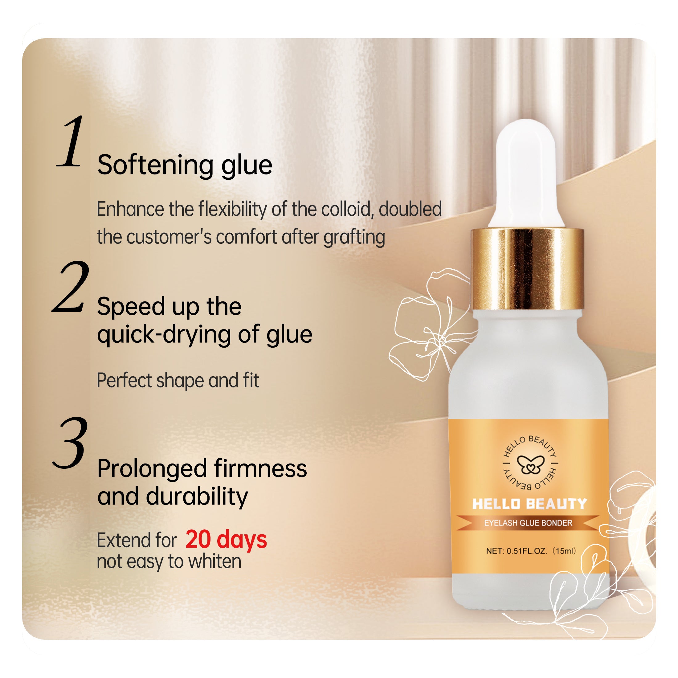 Lash Glue Bonder For Eyelash Extensions Accelerator 15ml