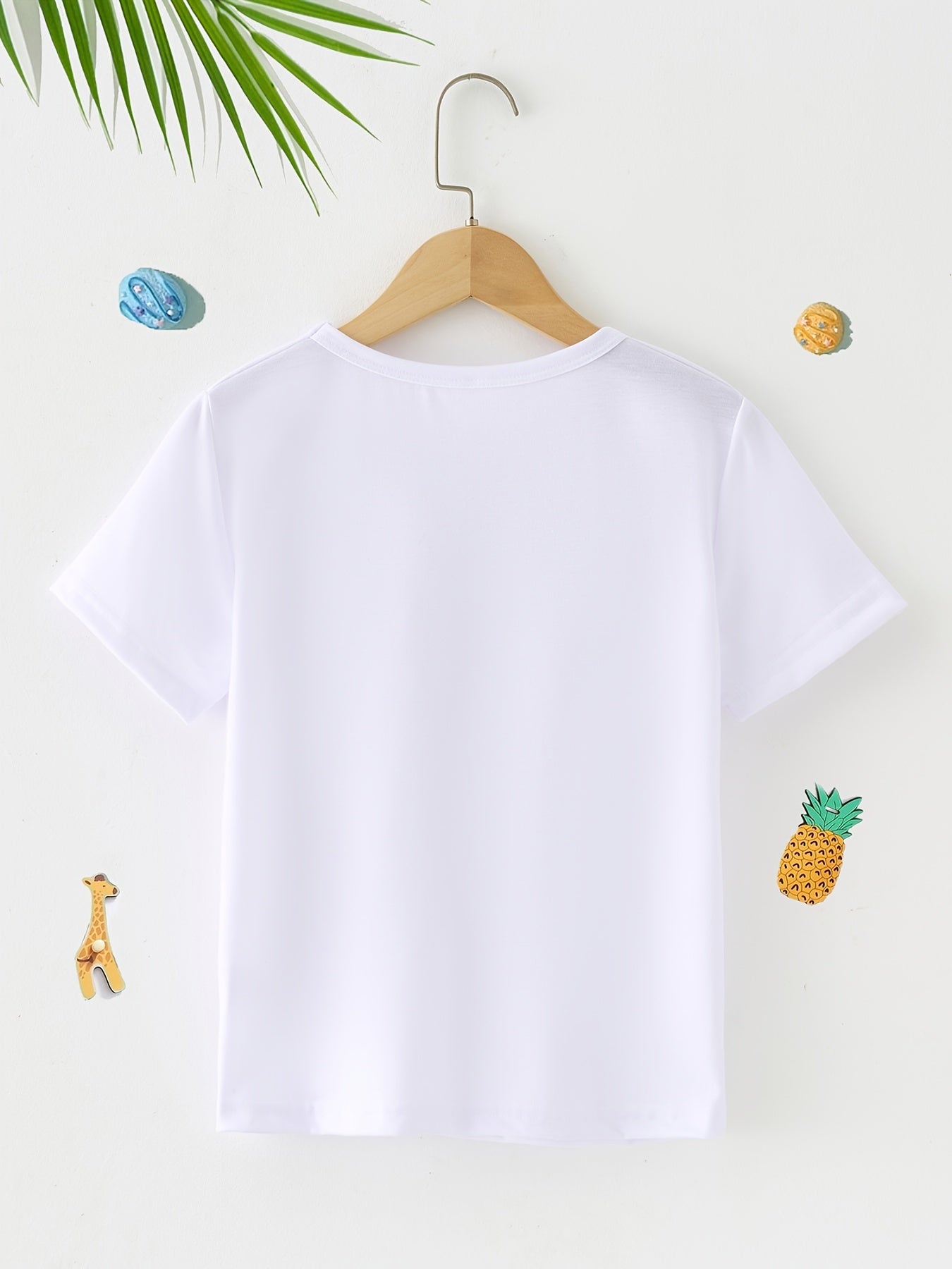 Boy's Funny Letter Print Short Sleeve T-shirt for Summer