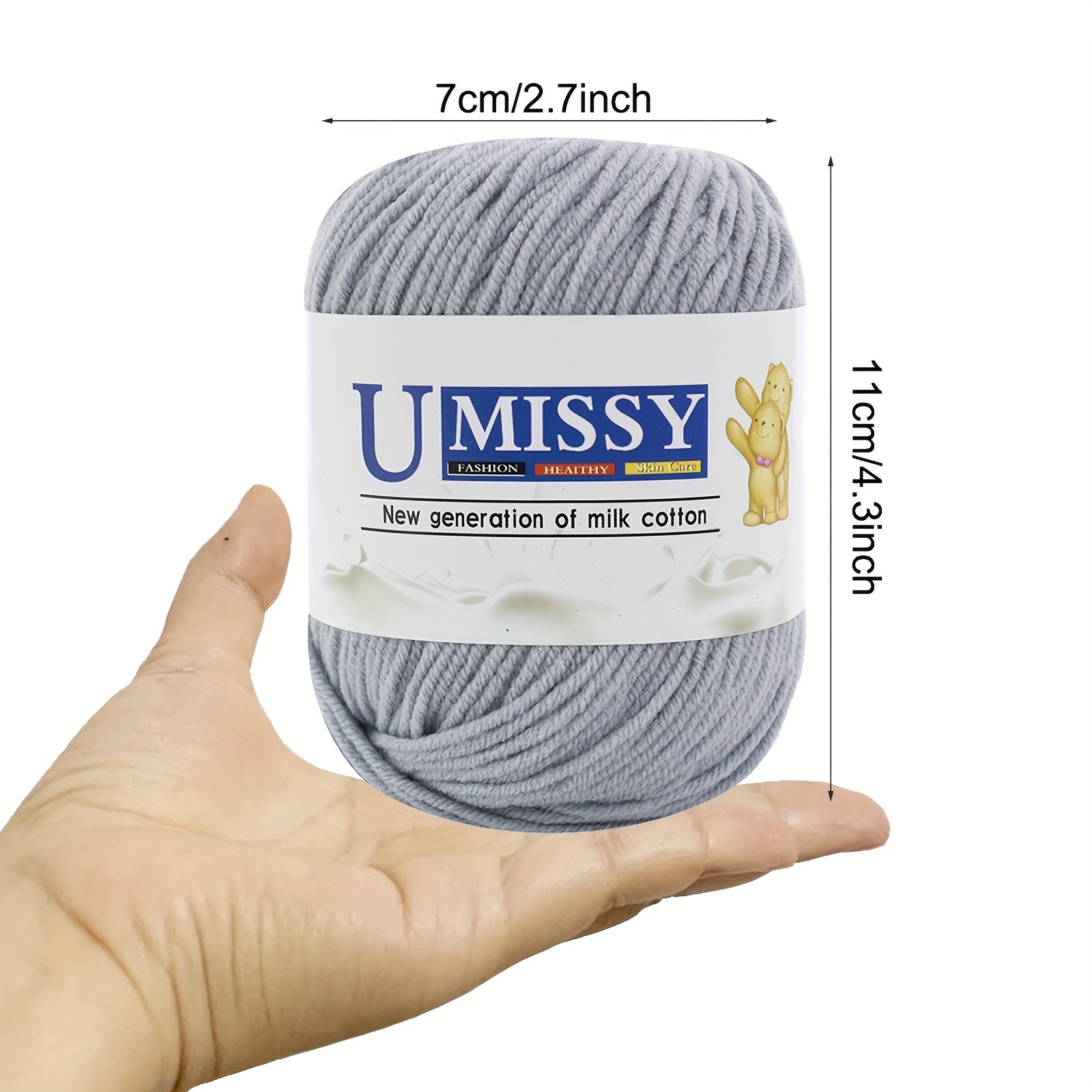 2pcs 50g Cotton Blended Knitting Yarn Soft Yarn For Beginners DIY Yarn