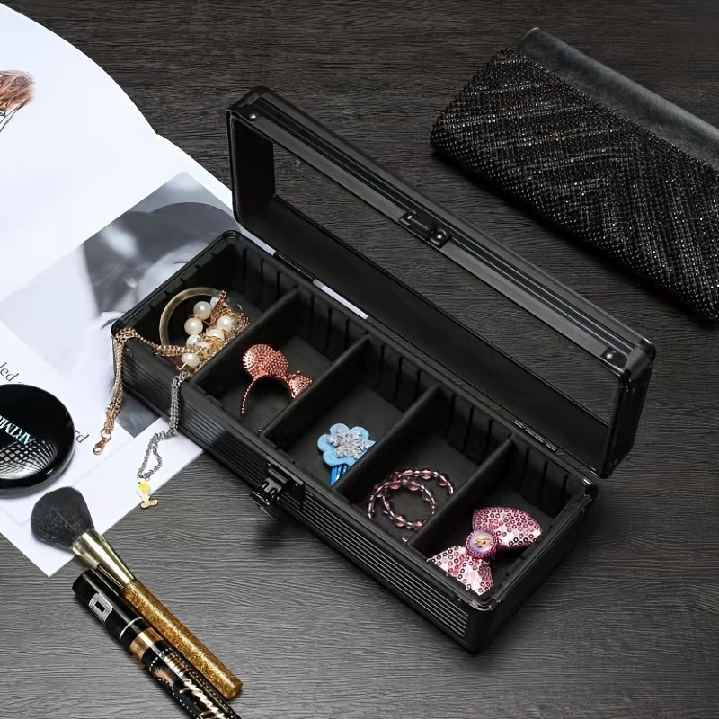 Vintage Watch Storage Box Glass Mirror Cover High-end Watch Box