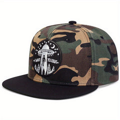 Alien Embroidery Snapback Hat Hip Hop Spaceship Baseball Cap