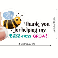 500pcs Thank You For Helping My Business Grow Happy Mail Stickers