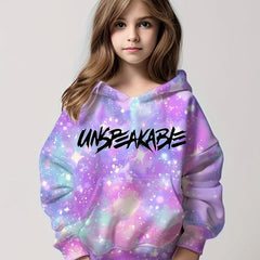 Girls Tie Dye UNSPEAKABLE Print Hoodie Pullover 4-14y