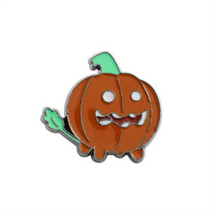Halloween Pumpkin Enamel Brooch Pin for Accessories and Clothing