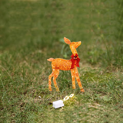 3pcs Glowing Deer Ornaments for Christmas Party Garden Decoration