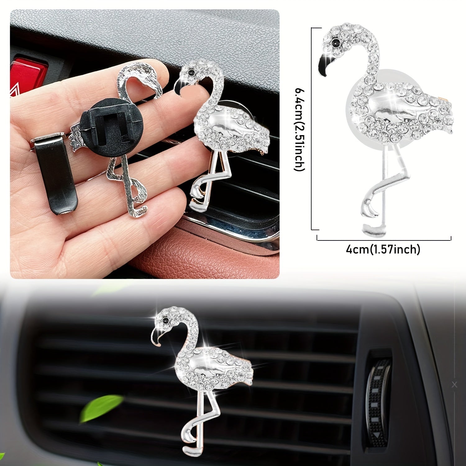 Flamingo Car Air Outlet Aromatherapy Clip