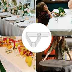 16pcs Plastic Table Cloth Clips Clear Tablecloth Clips Table Cloth Fixing