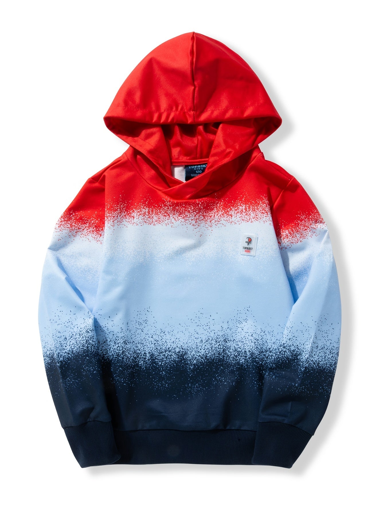 Girls Gradient Hoodie Long Sleeve Pullover Sweatshirt Top Kids Clothes