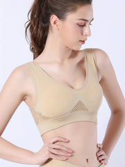 5pcs Hollow Vest Bras for Women Breathable & Elastic Wireless Lingerie