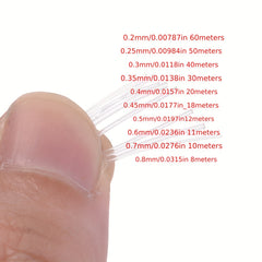 0.8mm Transparent Fish Line Non-Stretch Beading Thread for Jewelry Making