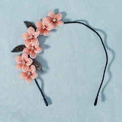 Retro Flower Head Hoop Wide Brim Headband
