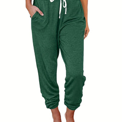Casual Drawstring Waist Jogger Pants for Women