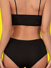 Solid Full Coverage Bra & Panties Set