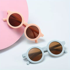 Girls Round Frame Sunglasses UV Protection Sunshade Summer Sunglasses Kids Acces