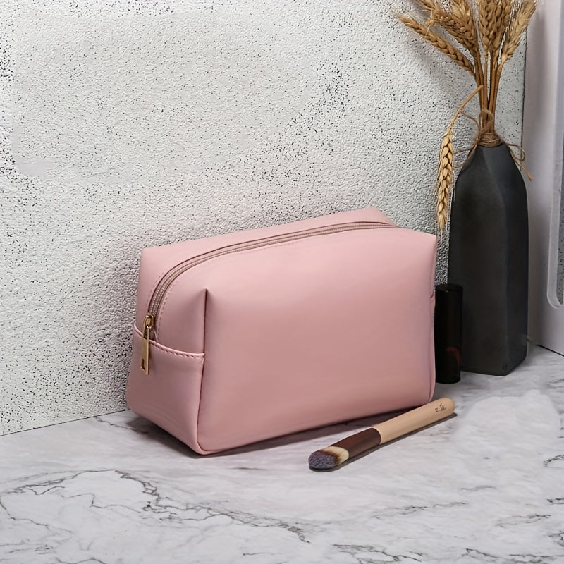 Solid Makeup Bag Toiletry Bag For Women Small Travel Makeup Pouch