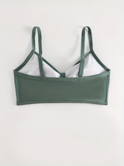 Vacay Bikini Top V Neck Padded Swimwear Bra