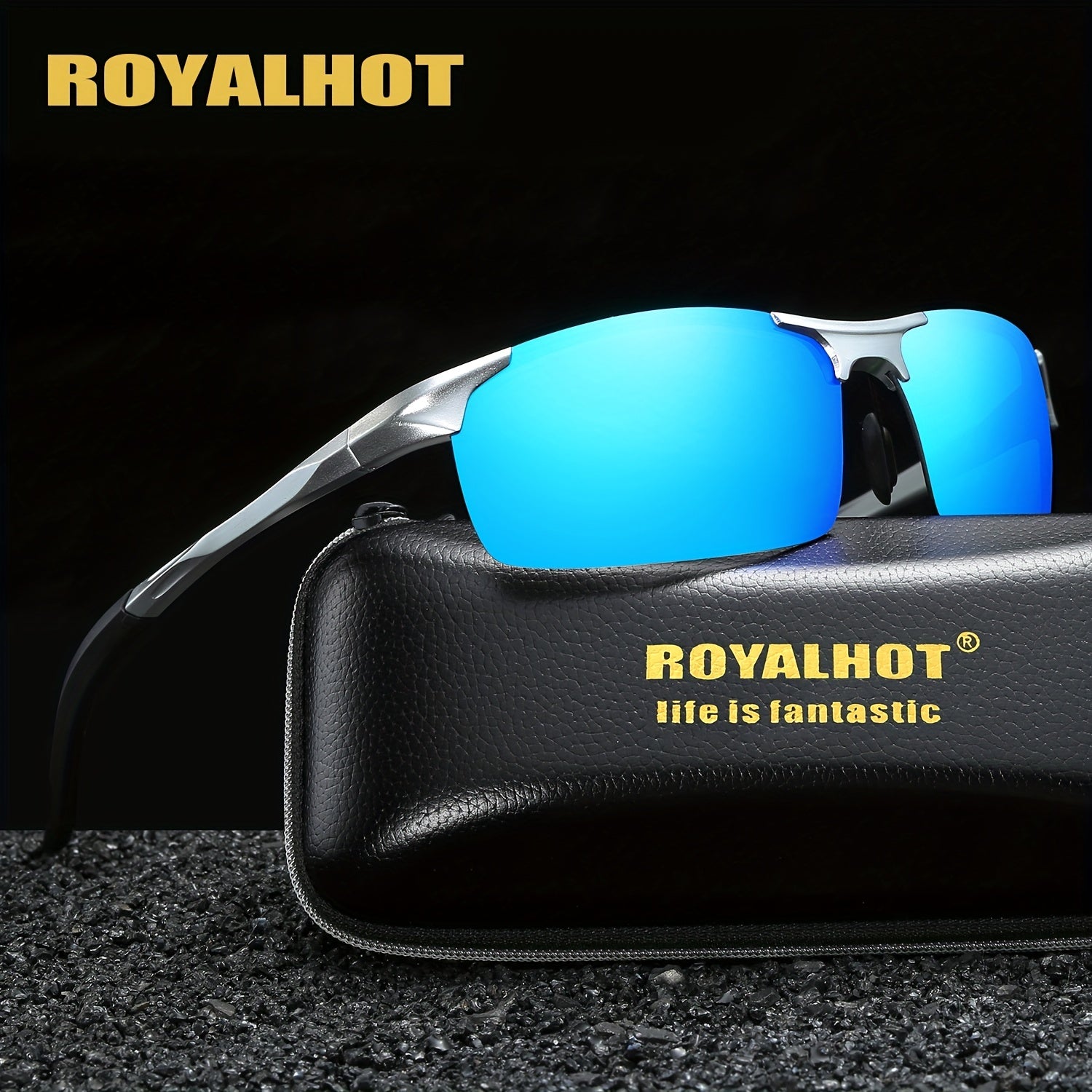 RoyalHot Polarized Rectangle Alloy Sunglasses P10038