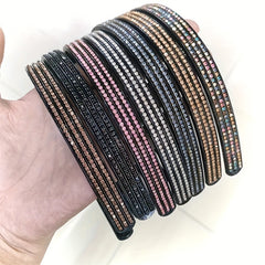 3pcs Rhinestone Headbands Toothed Non Slip Head Wear Hair Accessories