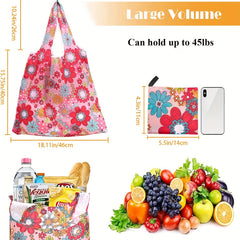Reusable Grocery Bags Shoulder Bag Lightweight Shopper Foldable Bag