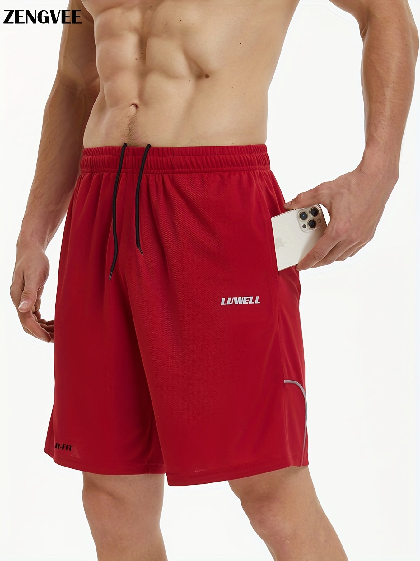 ZENGVEE Men's 7 Quick Dry Gym Running Shorts