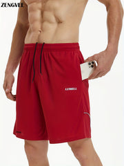 ZENGVEE Men's 7 Quick Dry Gym Running Shorts