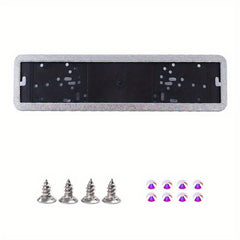 European Standard Plate Frame Stainless Steel Glass Rhinestones Point Drill