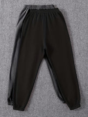 2-Pack Mixed Elastic Waist Joggers for Women's Spring & Fall Casual Wear