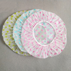 3pcs Colorful Disposable Waterproof Shower Caps