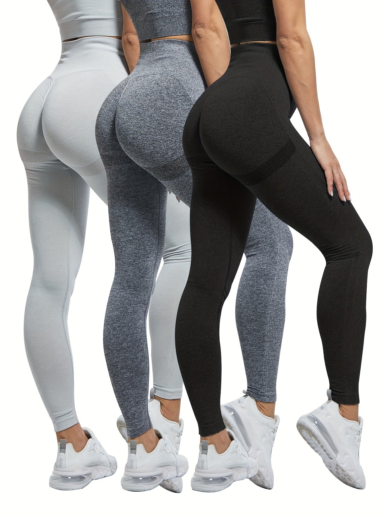 3pcs High Waist Seamless Yoga Leggings Women's Activewear