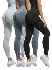 3pcs High Waist Seamless Yoga Leggings Women's Activewear
