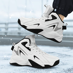 Men's Plush Lined Basketball Shoes Non Slip Sneakers