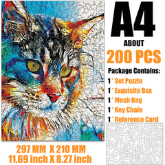 Arrogant Three Long haired Cat Wooden Puzzle Stress Toy Family Game